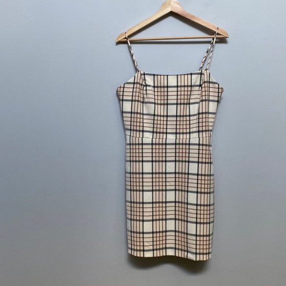 ❗️SOLD❗️Aritzia Wilfred Plaid Strappy Mini Isabelle Dress Size 8 - Picture 4 of 11